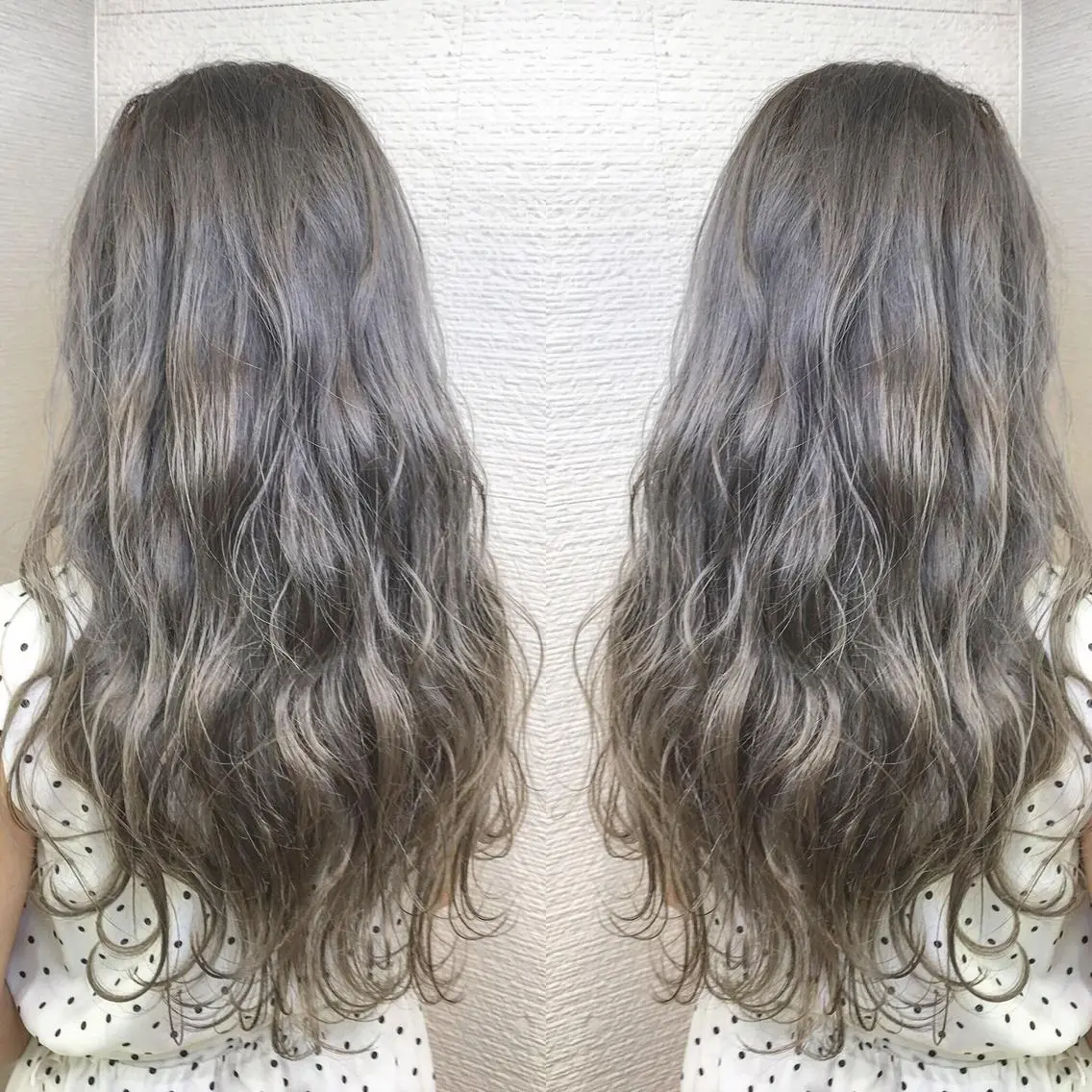 ロング カラー ヘアアレンジ ブリーチ グラデーションカラー グレージュ ハイライトカラー ハイライト 白髪ぼかしハイライト 茗荷谷駅徒歩2分のヘアスタイル