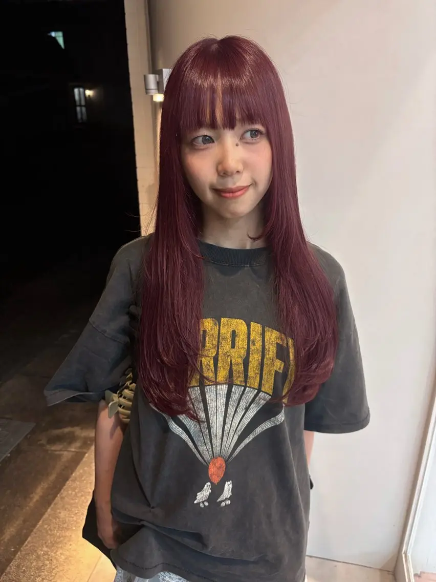 ロング ヘアカラー miteゆい カラーモデル募集のヘアスタイル