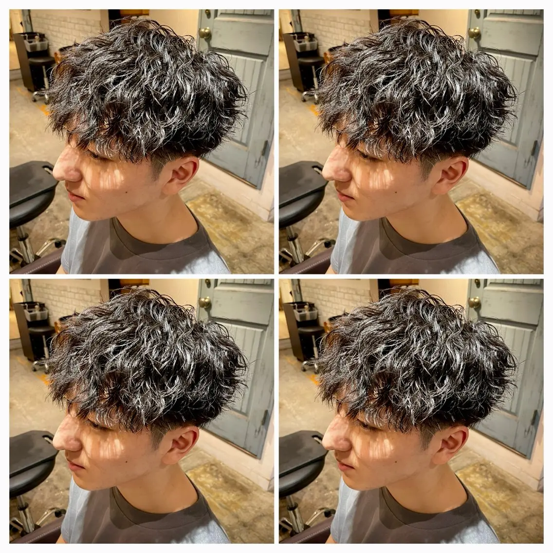 ショート パーマ メンズ カット パーマ トリートメント メンズ特化 /パーマ🫧ゆたかのヘアスタイル