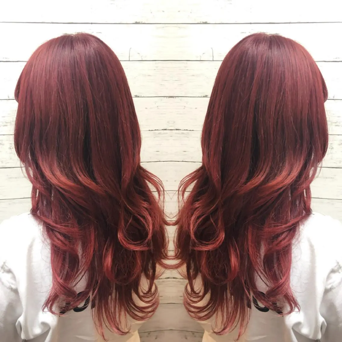 ロング カラー ダブルカラー カット エクステ ヘアセット 韓国ヘア🤍髪質改善 🇰🇷AKANEのヘアスタイル