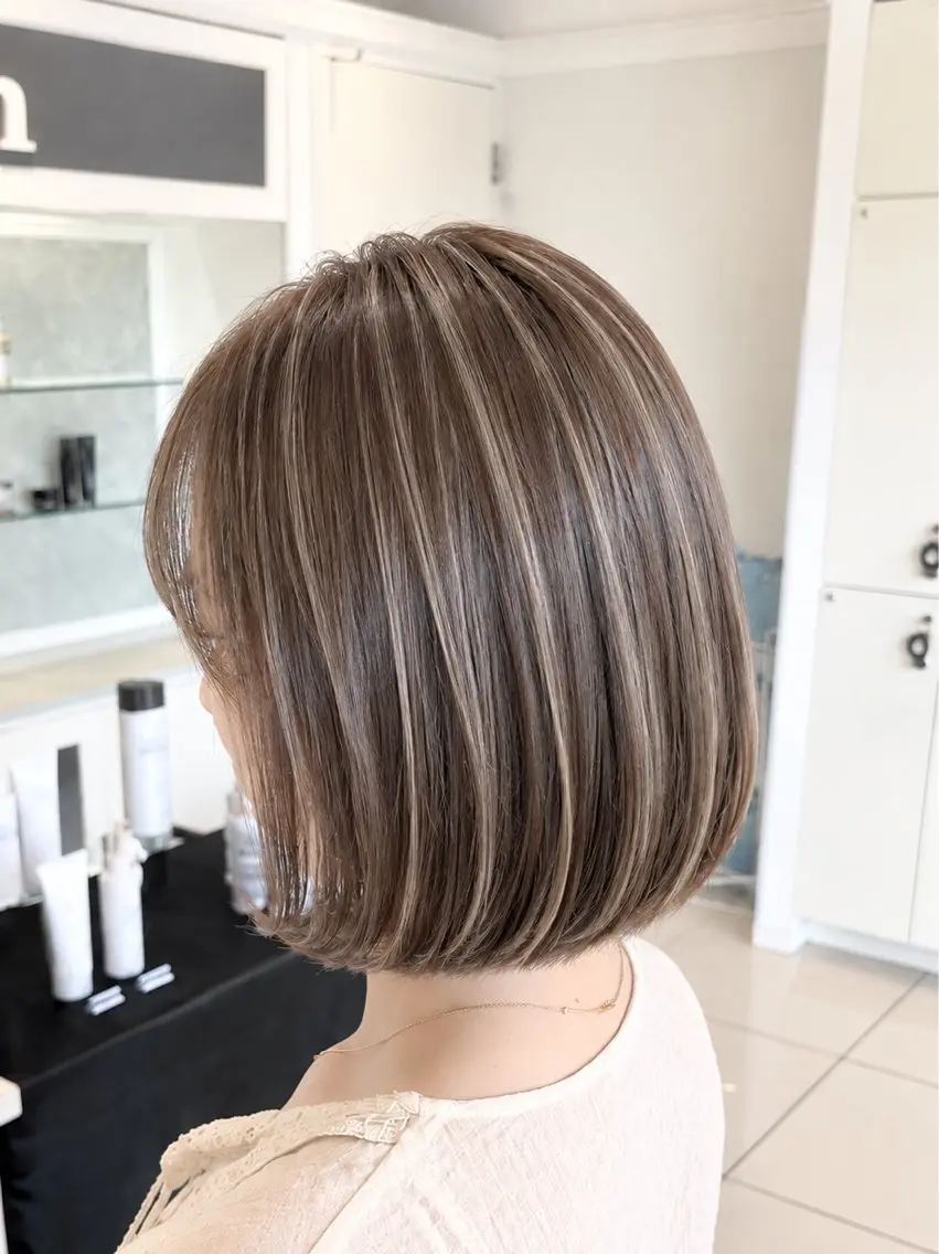 ミディアム カラー カット ヘアカラー トリートメント 金子 直樹のヘアスタイル