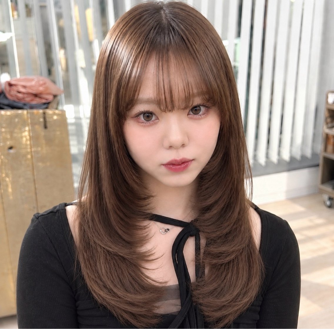 セミロング カット ヘアカラー レイヤーカット/ ダブルカラー/セイナのヘアスタイル