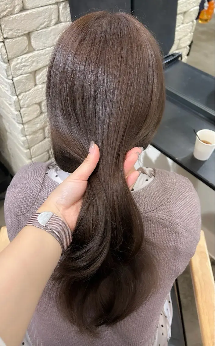 ロング カラー ヘアカラー トリートメント ヘアセット 地毛風艶カラー🌿 喜多夏海のヘアスタイル