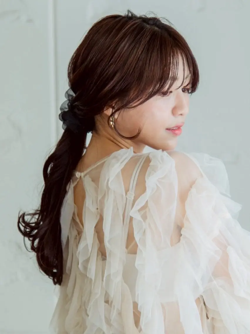 ロング ヘアアレンジ 川原 瑠奈のヘアスタイル