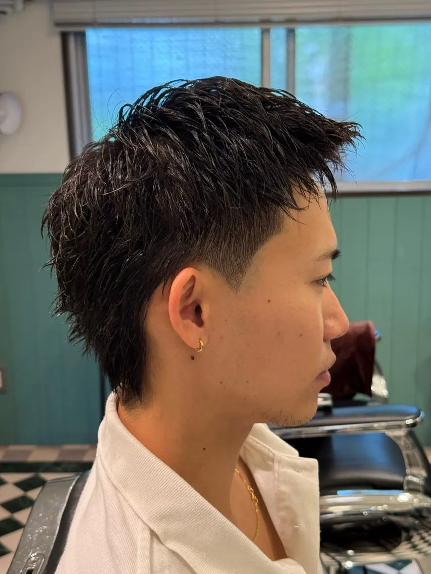 ショート パーマ キッズ マレットヘア ショートヘア 足立 享祐のヘアスタイル