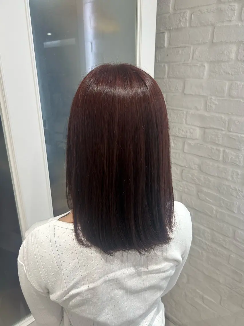 ミディアム カラー ブラウンカラー カット ヘアカラー 榊原 純佑のヘアスタイル