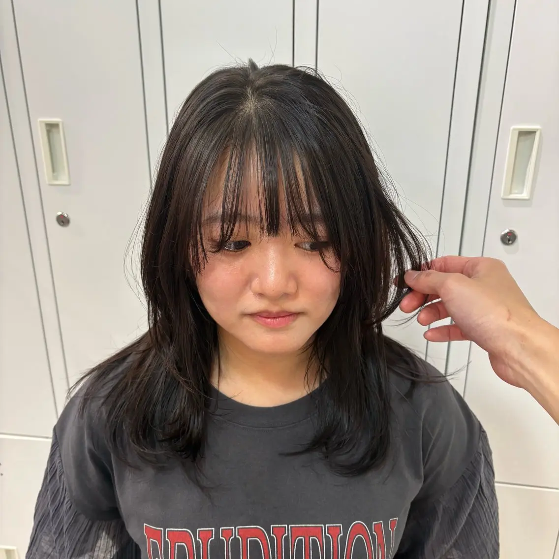 ミディアム ハッシュカット 無料カットモデル/ 梅田🦋さかそ。のヘアスタイル