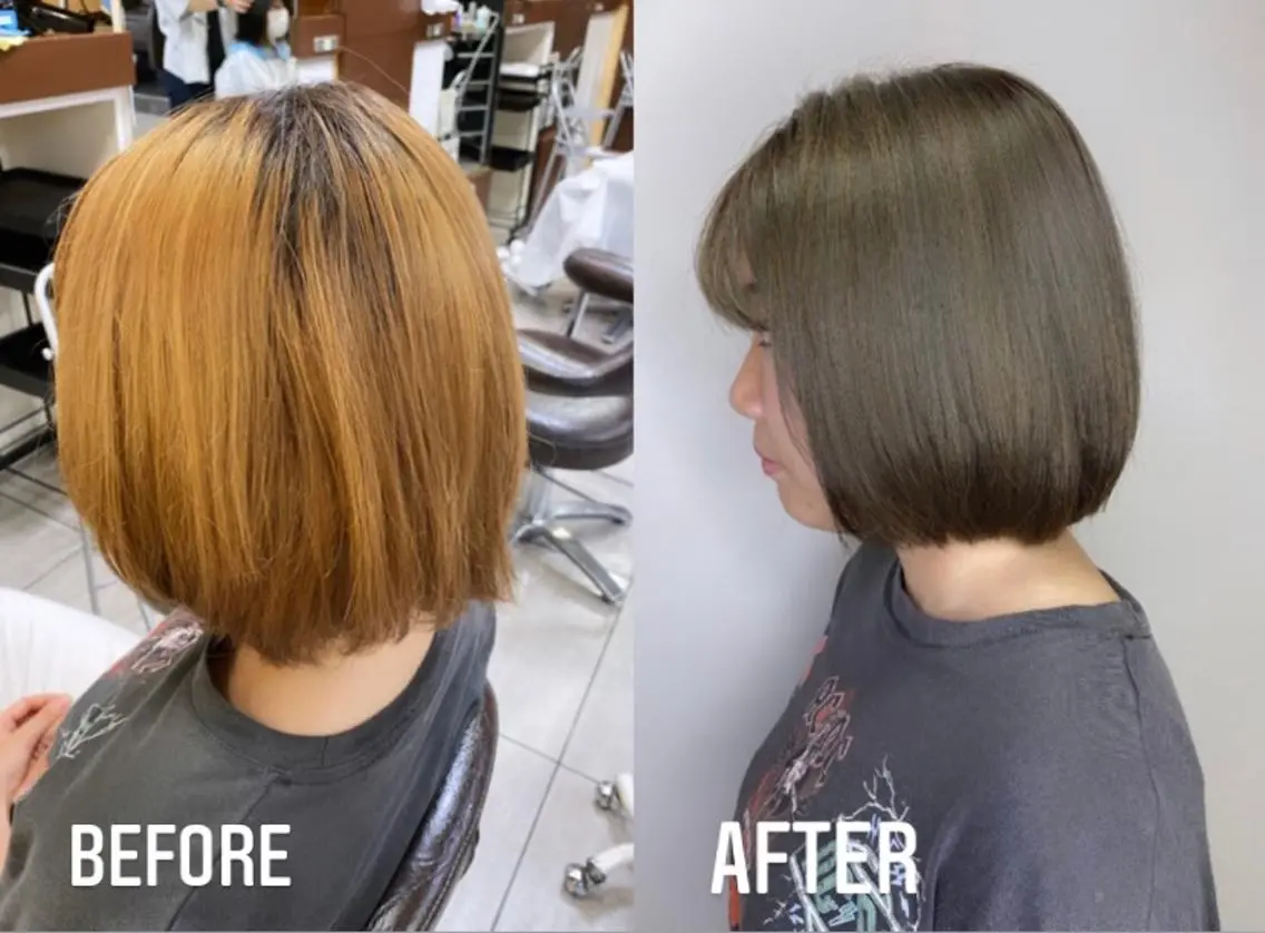 ショート カラー ヘアアレンジ ヘアカラー トリートメント 川上 麻梨阿のヘアスタイル