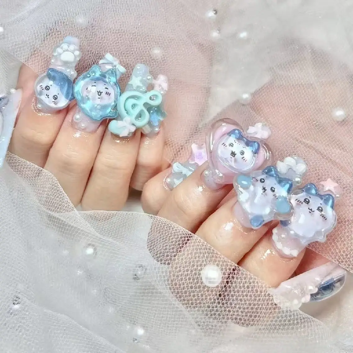 ネイル アートネイル 長さ出し フラッシュネイル フレンチネイル ジェルネイル io nail  心斎橋店⚜️のネイルデザイン