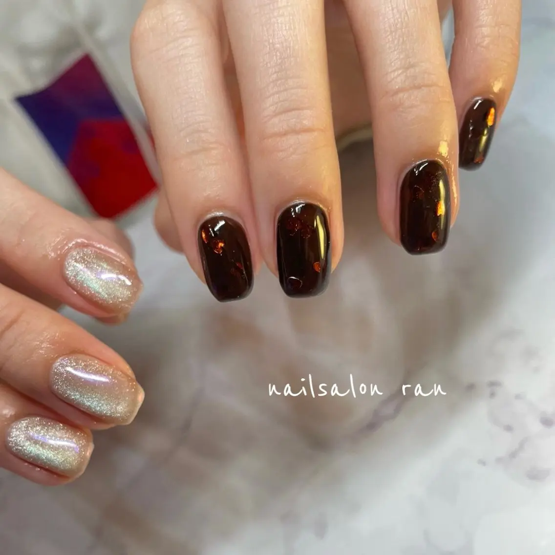 ネイル ハート ハンドネイル ハンドケア nailsalon ranのネイルデザイン
