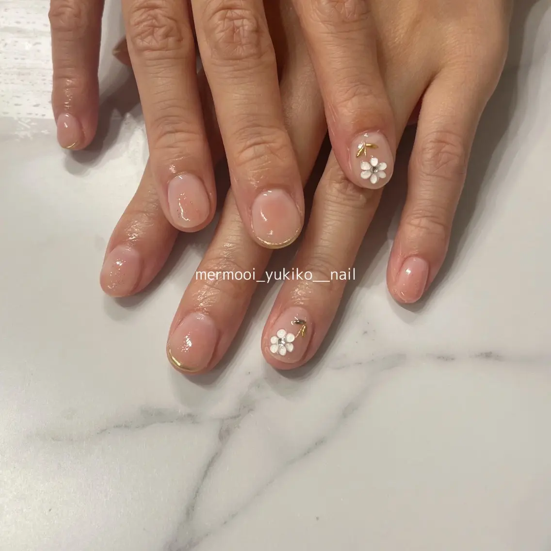 ネイル チークネイル フレンチネイル ミラーネイル ニュアンスネイル ぷっくりネイル mermooi nailのネイルデザイン