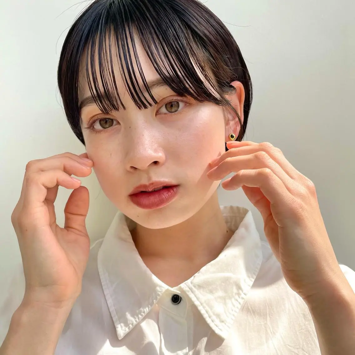ショート カラー 小顔カット ✨👑お洒落ショート ❣️村上せいな✨のヘアスタイル