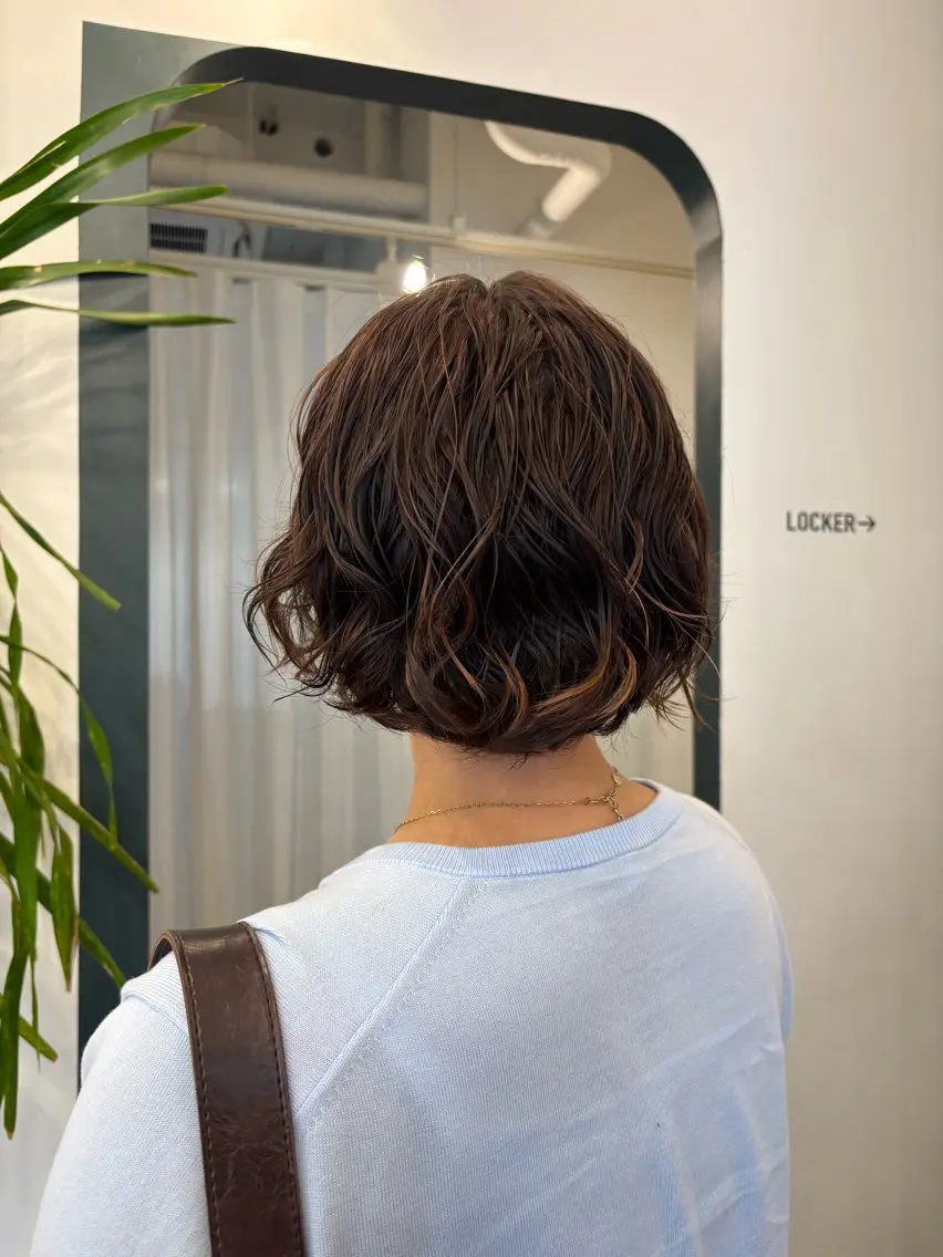 ショート パーマ カット パーマ トリートメント ハードパーマ Rico💜のヘアスタイル