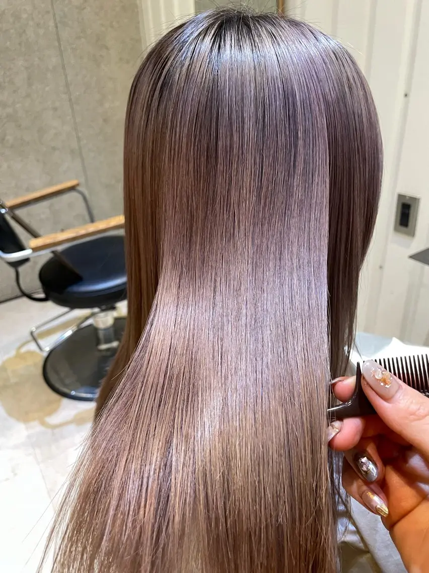 ミディアム カラー 💘韓国レイヤー上 品カラーruru💘のヘアスタイル