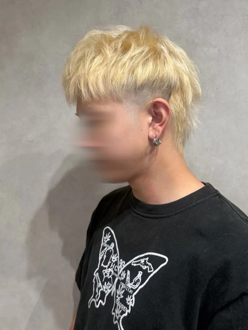 メンズ メンズブリーチ カット ヘアカラー 上田 愛菜のヘアスタイル