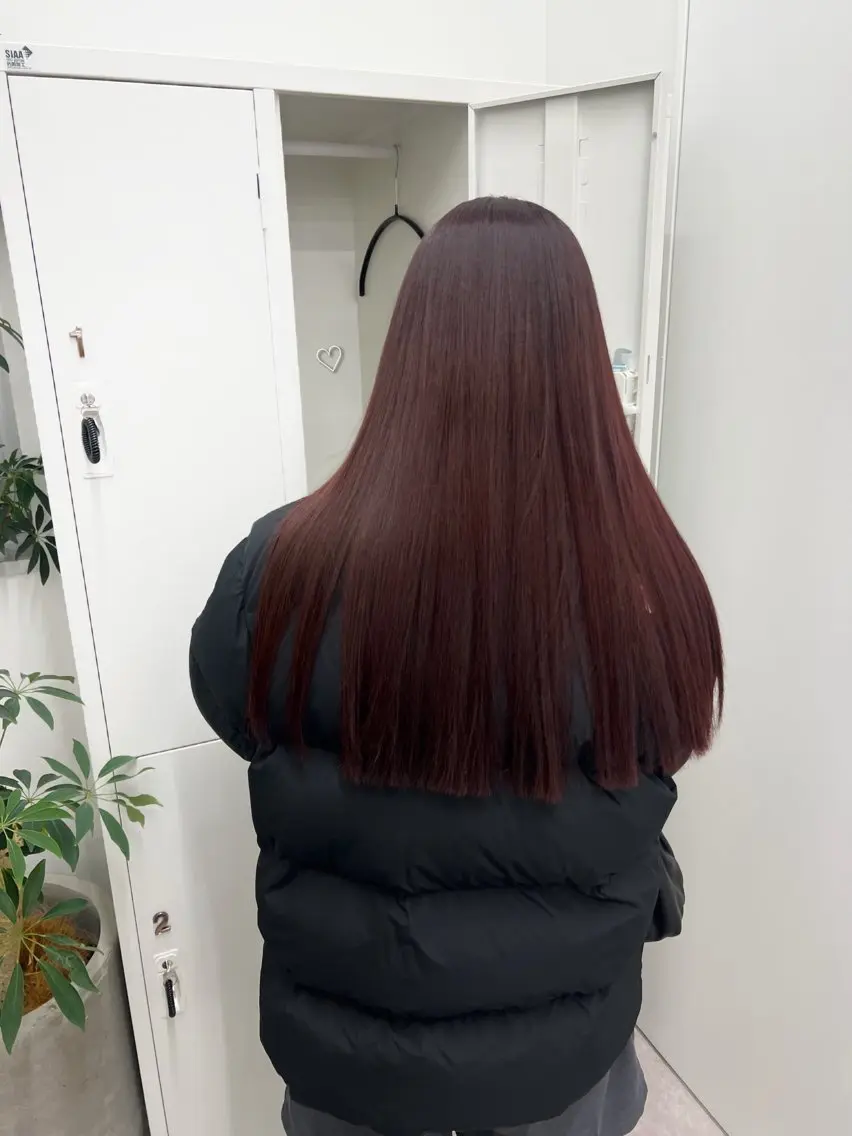 ロング カラー カット ヘアカラー トリートメント 美髪矯正/シークレッ トハイライト🤍りさのヘアスタイル