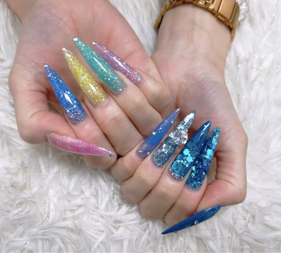 ネイル ロングネイル スカルプネイル share. yurieのネイルデザイン
