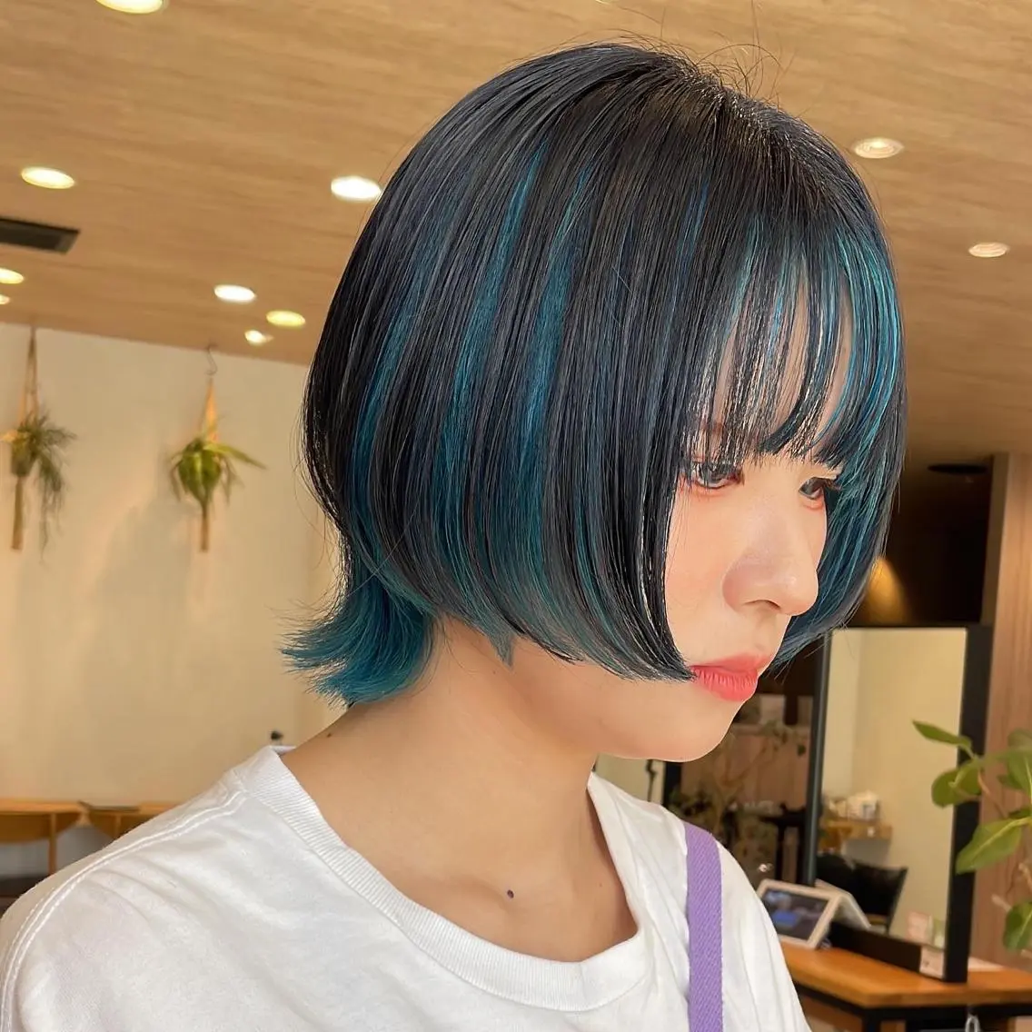 【ウルフカット】ウルフカット+インナーカラー+バングカラーの写真