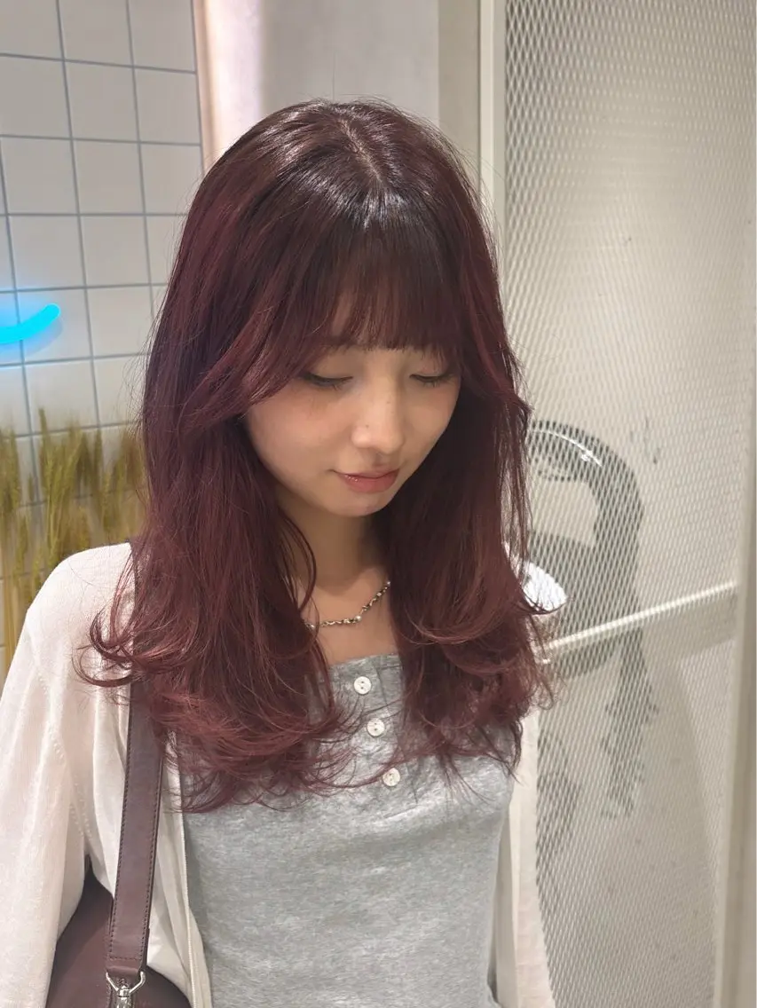 セミロング ハッシュカット ハイレイヤー 韓国風ヘア レイヤーカット カット Yuta✂︎ 韓国レイヤー🪽のヘアスタイル