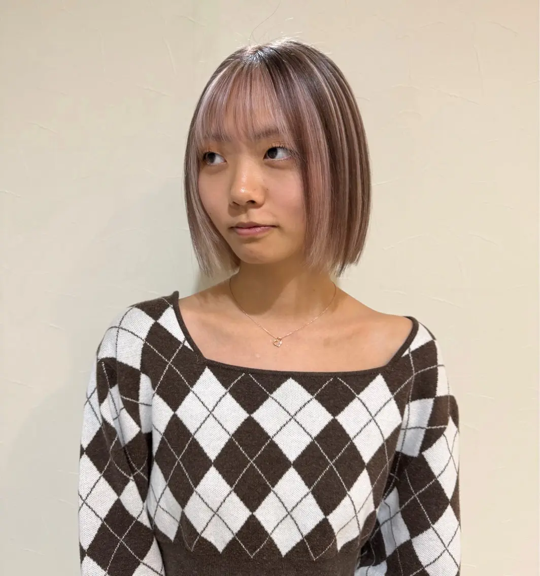 ショート ヘアカラー ベージュ/透明感 color/rinのヘアスタイル