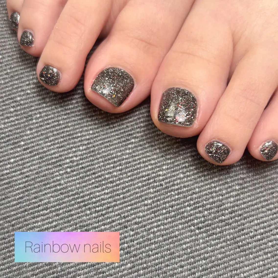ネイル フットネイル Rainbow nailsくろちゃんのネイルデザイン