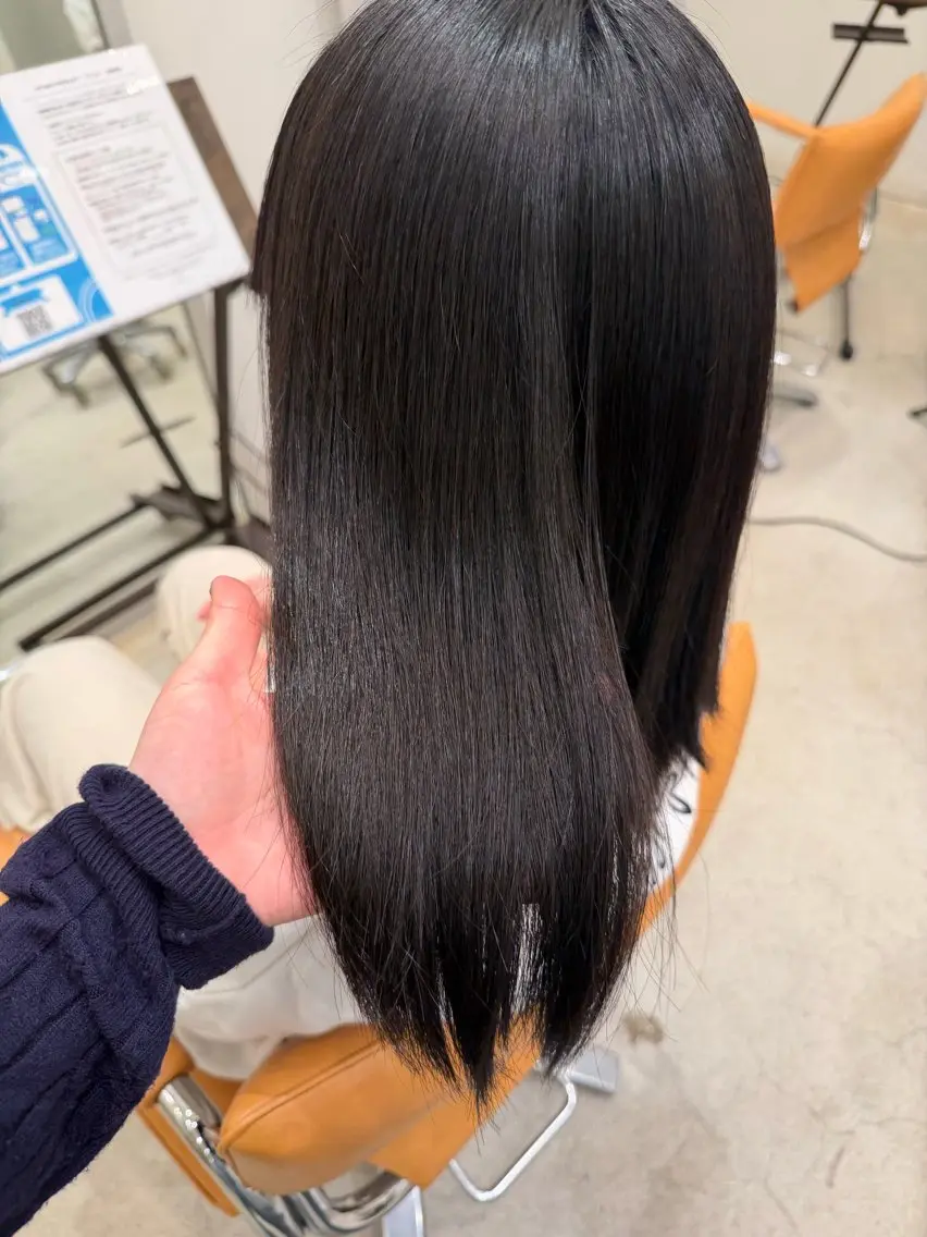 ミディアム パーマ 縮毛矯正 萩原 紗妃のヘアスタイル