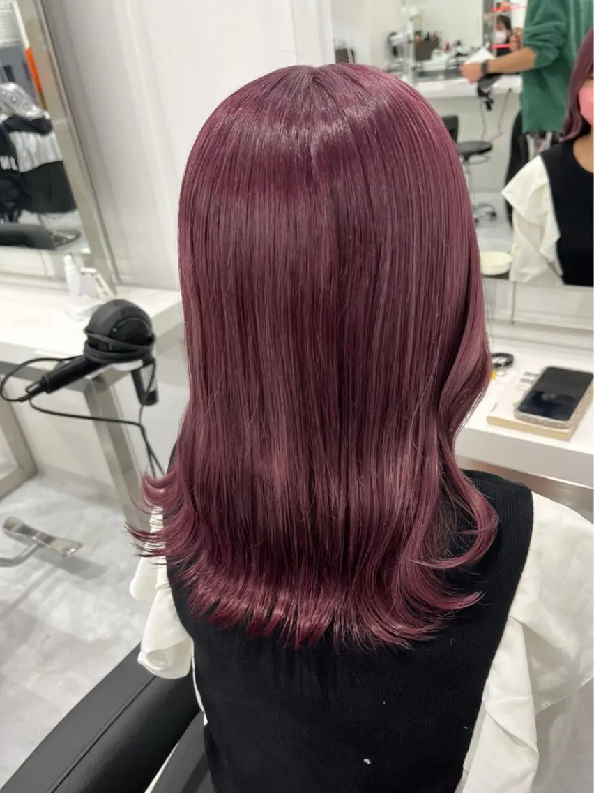 セミロング カラー ヘアアレンジ ヘアカラー トリートメント 🫧モテる💗ダメー ジレスハイトーン🫧のヘアスタイル
