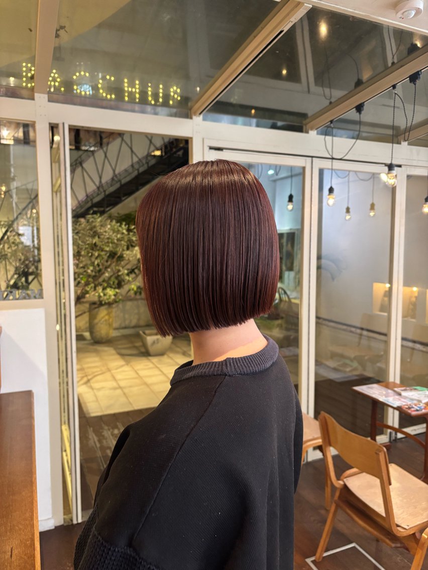 ミディアム カラー くいた あやなのヘアスタイル