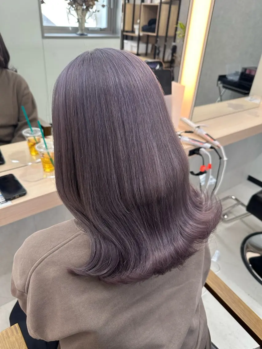 ミディアム カラー ヘアカラー トリートメント 𝐑𝐲𝐮𝐤𝐢 【店長】ALEAPのヘアスタイル