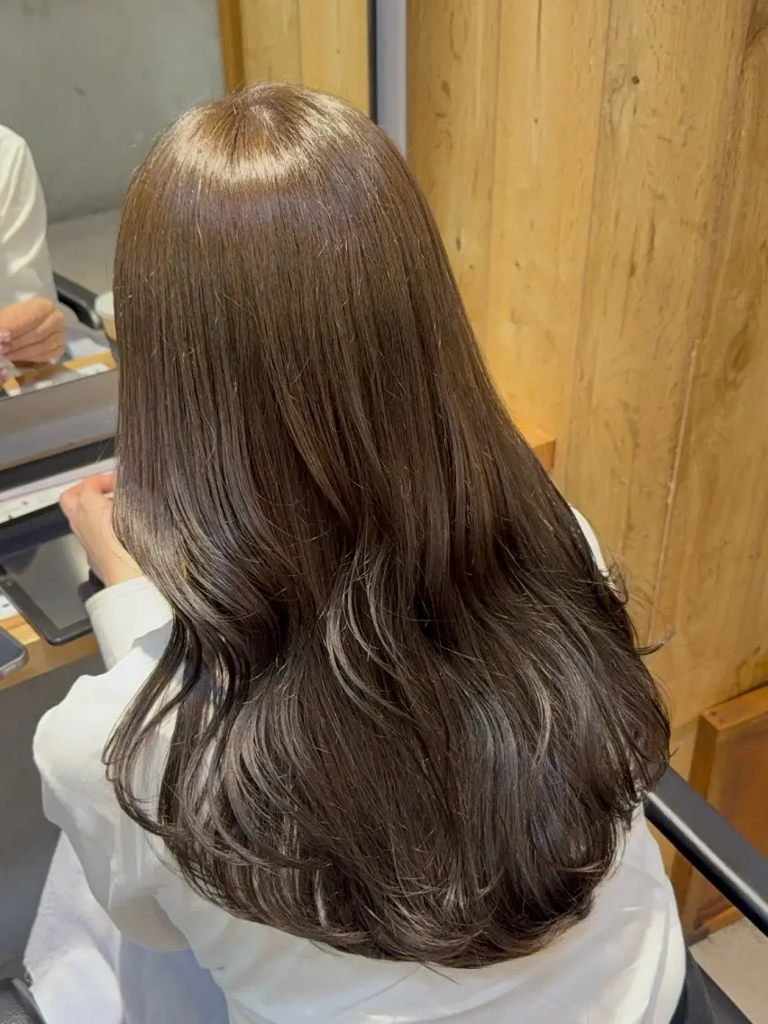ロング カラー カット ヘアカラー トリートメント Lomalia もえか/ボブパーマのヘアスタイル