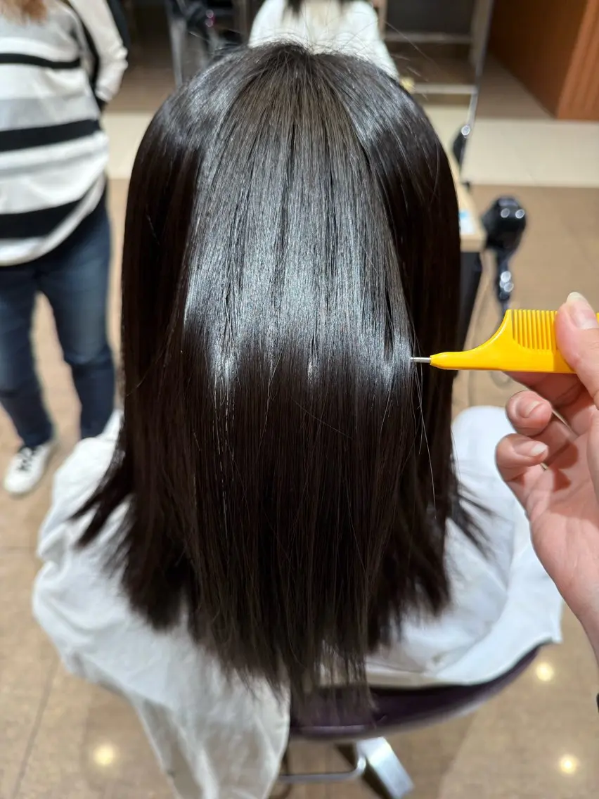 ミディアム パーマ 縮毛矯正 ストレートパーマ Mika/ SOiL岡崎/モデルのヘアスタイル