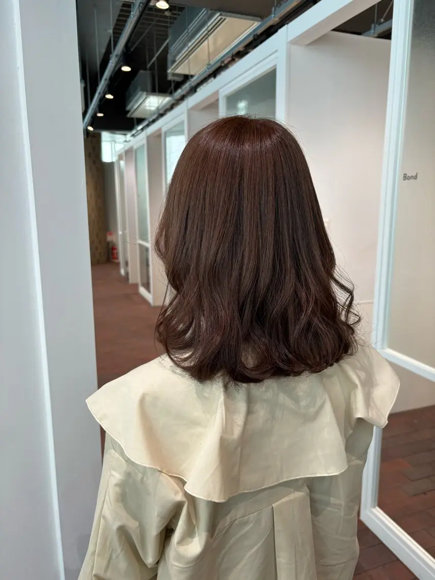 ミディアム カラー ベージュカラー ヘアカラー マンツーマン 縮毛矯正/マユコのヘアスタイル