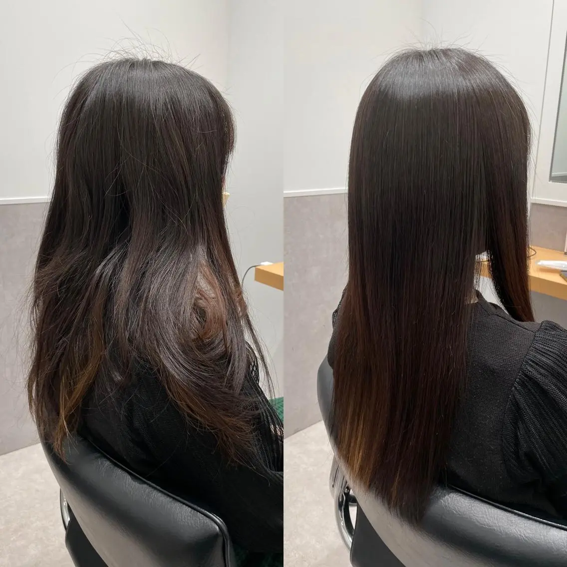 ミディアム 縮毛矯正 トリートメント 酸熱トリートメント トリートメント 髪質改善ヘアケア 艶髪特化/上田のヘアスタイル