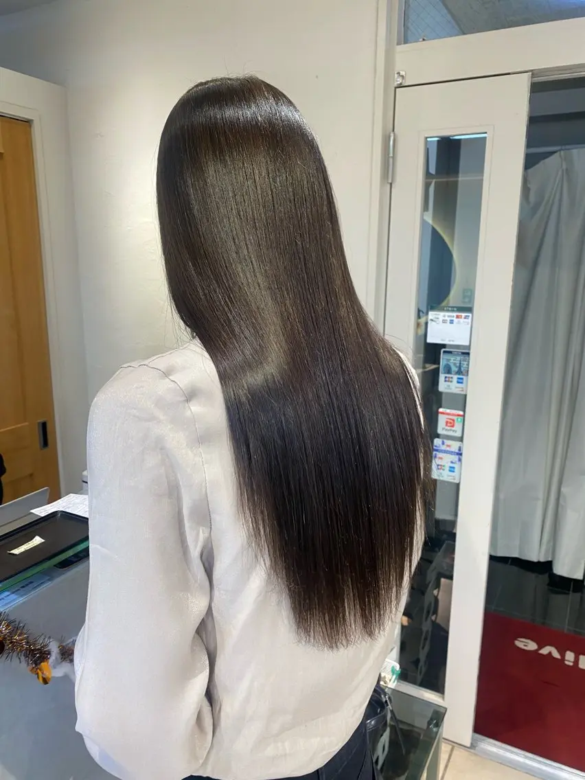 ロング カラー ブラウンカラー ショコラブラウン 透明感カラー Aya　ブリーチなし 🌱　ダブルカラーのヘアスタイル