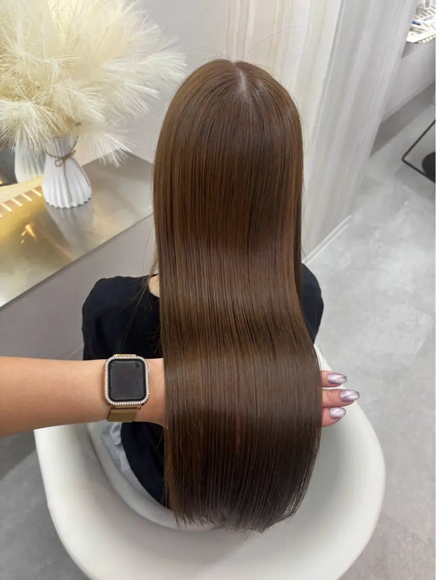 ロング カラー ヘアカラー トリートメント 💎あおい💎大宮 🦋ワンカラー🦋のヘアスタイル
