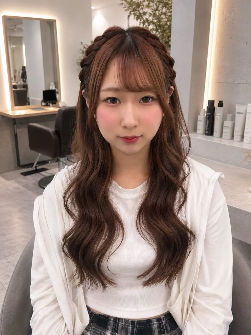 ロング ヘアセット ハイトーン🌟/ 暖色カラー/あこ🎀のヘアスタイル