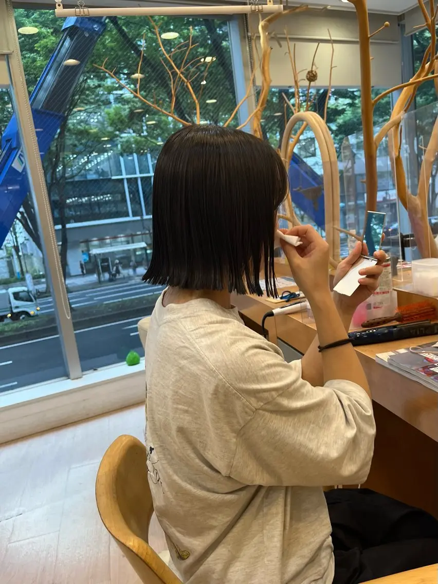 ショート 顔周りカット 似合わせカット カット トリートメント LUNA🌙韓国ヘア 🌙レイヤーカットのヘアスタイル