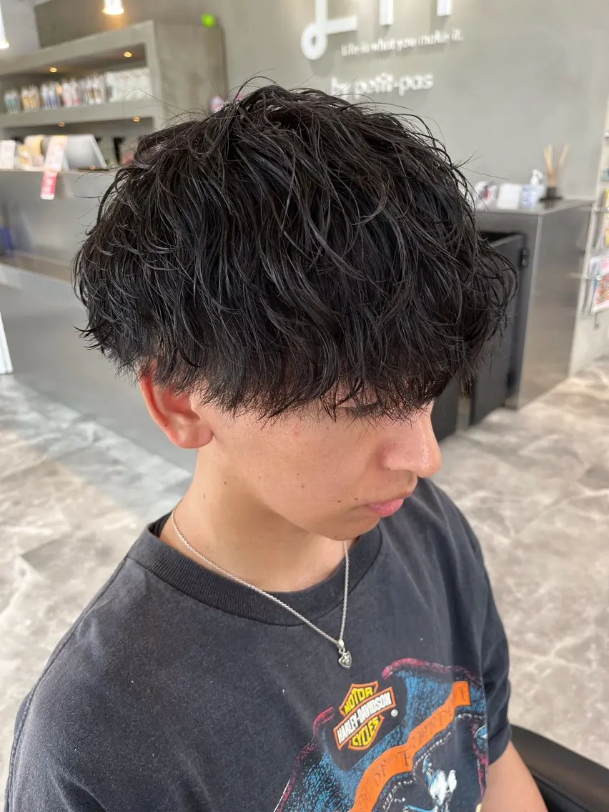 パーマ メンズ カット パーマ ⚡️メンズ/波巻き/ 片岡篤宣/水戸⚡️のヘアスタイル