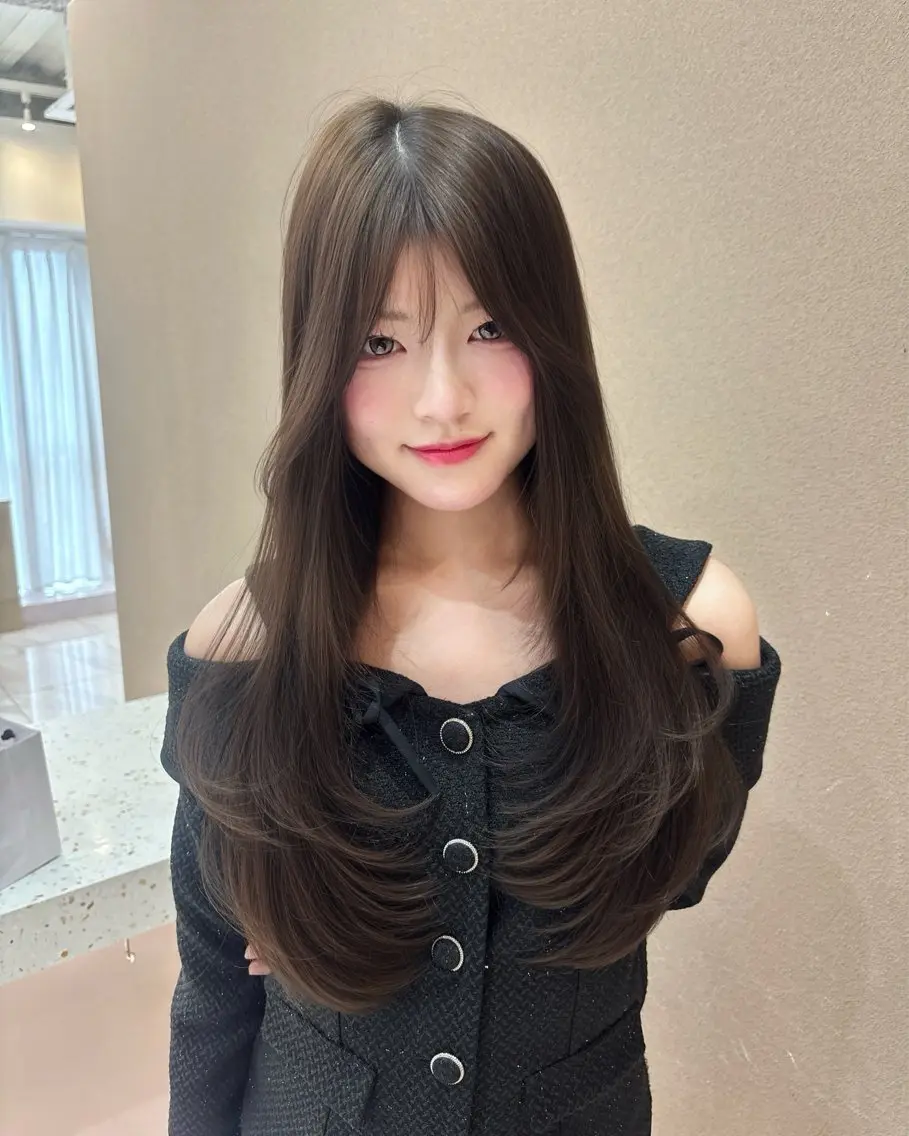 ロング カット ヘアカラー トリートメント ブリーチなし透明感 カラー/松沢州途のヘアスタイル