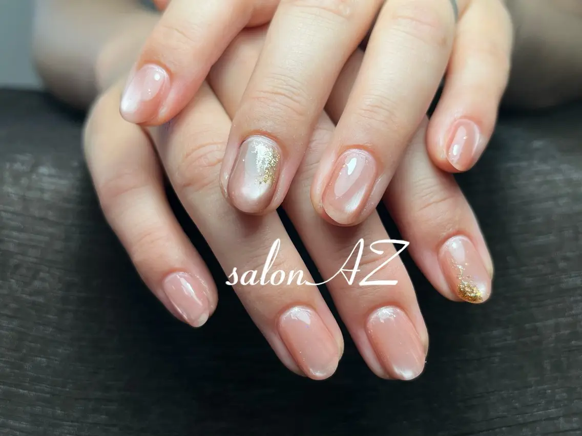 ネイル アートネイル 長さ出し フットネイル フレンチネイル ジェルネイル salon AZのネイルデザイン