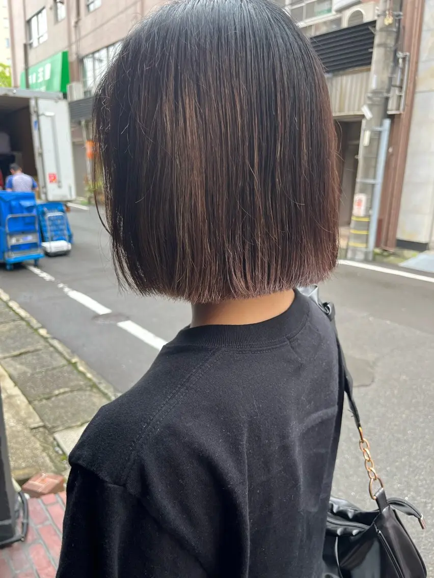 ショート ボブ 柿本 蘭のヘアスタイル