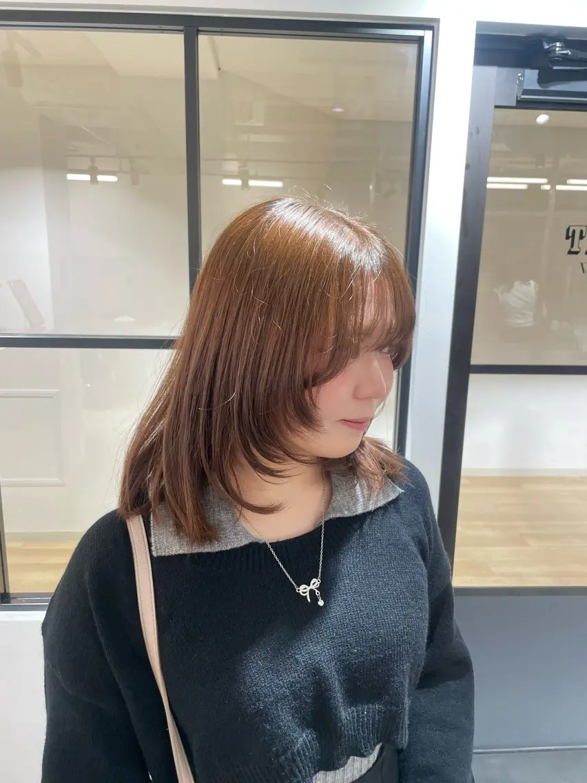 ミディアム カット ヘアカラー 🎀EIGHT梅田/ haduki🎀のヘアスタイル