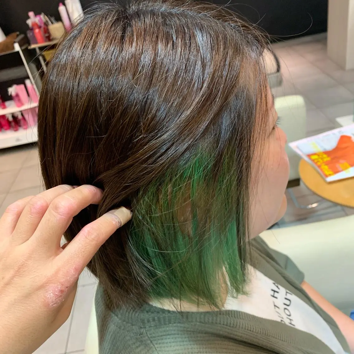 ミディアム カラー ヘアカラー 金村 綾芽のヘアスタイル