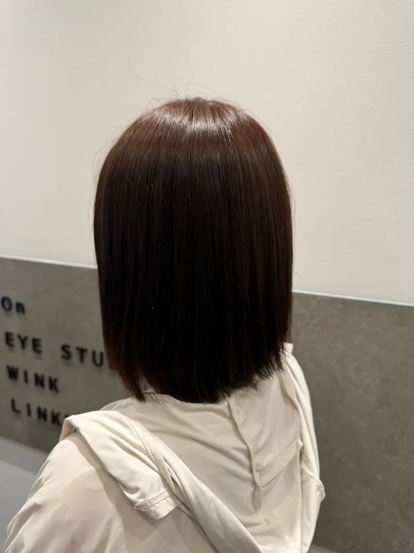 ミディアム レッドブラウン 🎀みゆ 髪質改善 艶カラー🎀のヘアスタイル