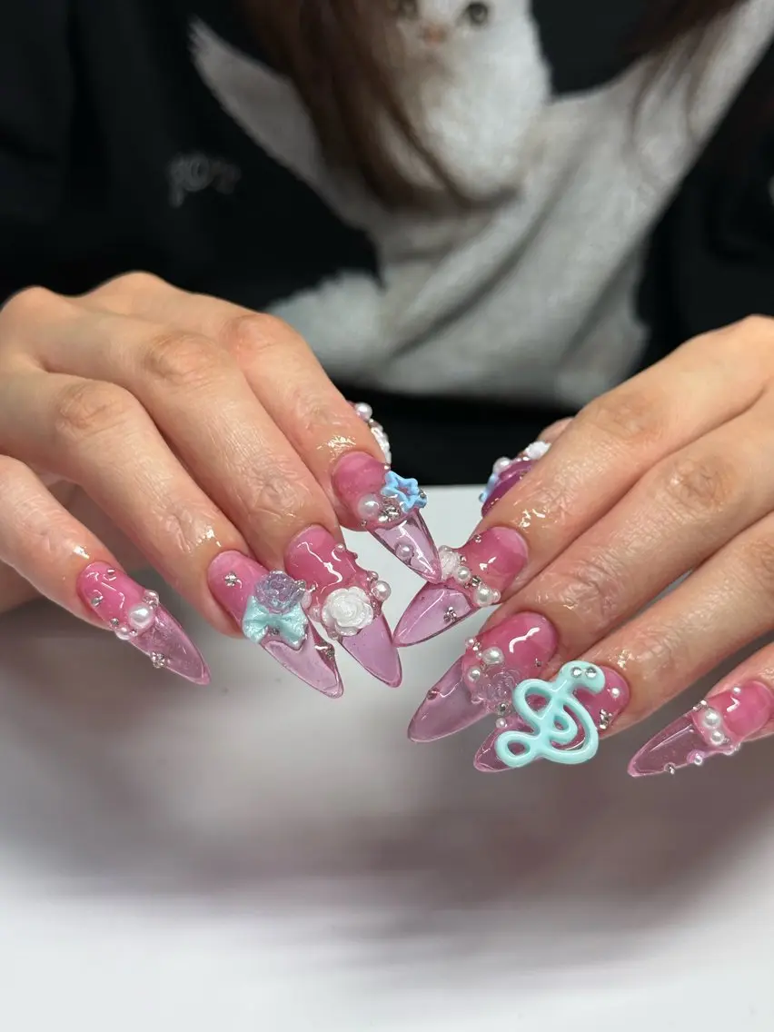 ネイル ピンク ハンドネイル WOLTOKYO渋谷 yunaのネイルデザイン
