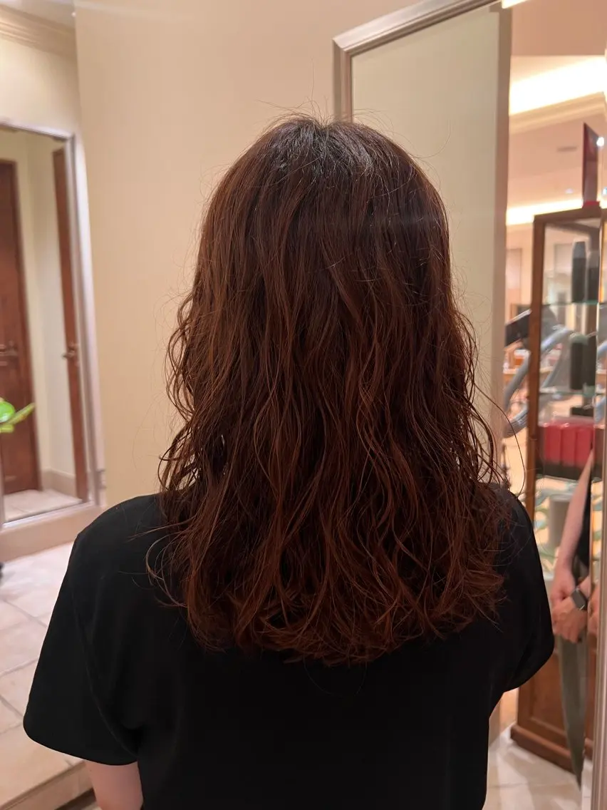 ロング パーマ 有賀 颯天のヘアスタイル
