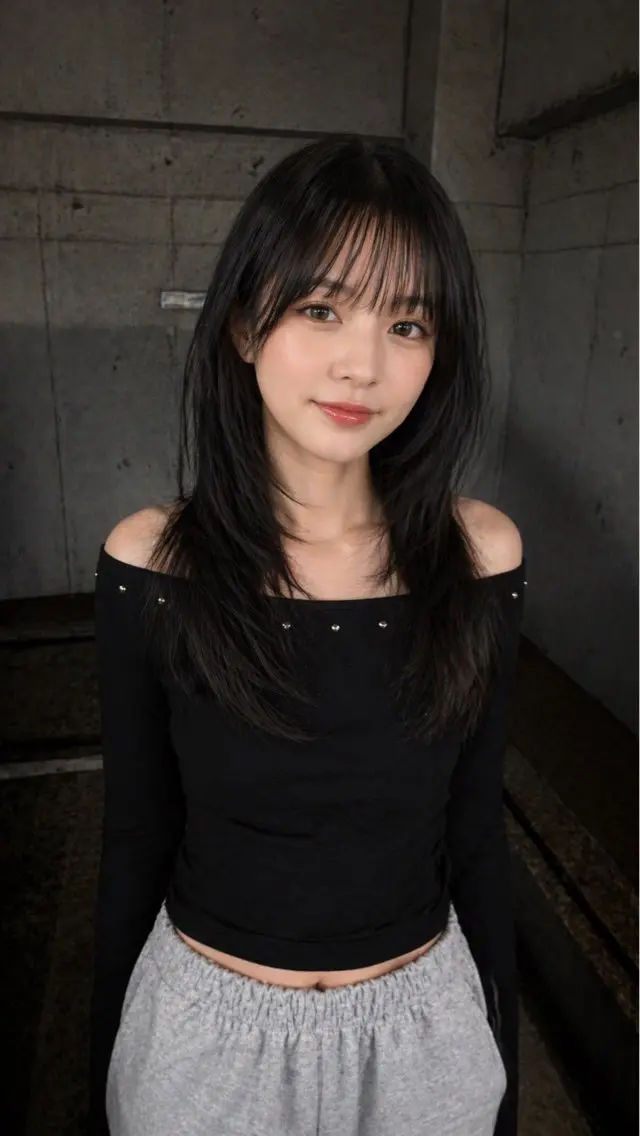 ロング レイヤーカット 瑠輝のヘアスタイル