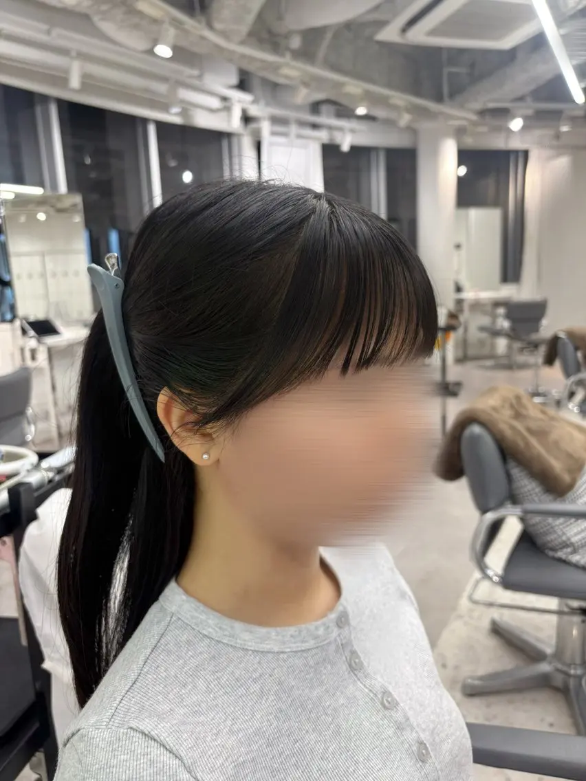 ミディアム カット カットモデル/渋谷 ソナのヘアスタイル