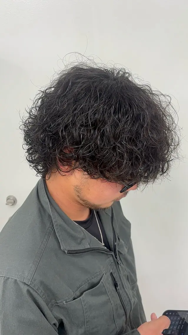 ショート パーマ メンズ カット パーマ 名古屋メンズパーマ /松井生のヘアスタイル