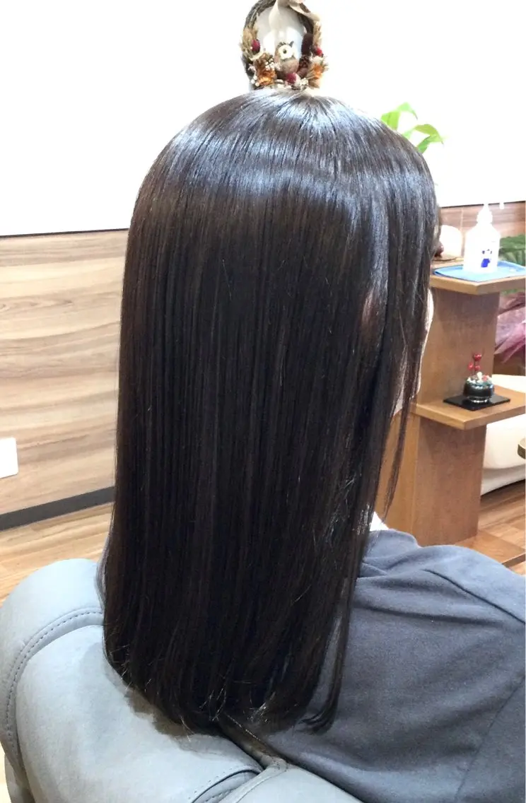 ロング パーマ 縮毛矯正 Annon プライベートサロンのヘアスタイル